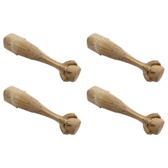 Set of 4 Coffee Table Legs, Carved Wooden Eagle Foot