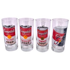 Set of 4 Collectible Beverage Glasses After Andy Warhol