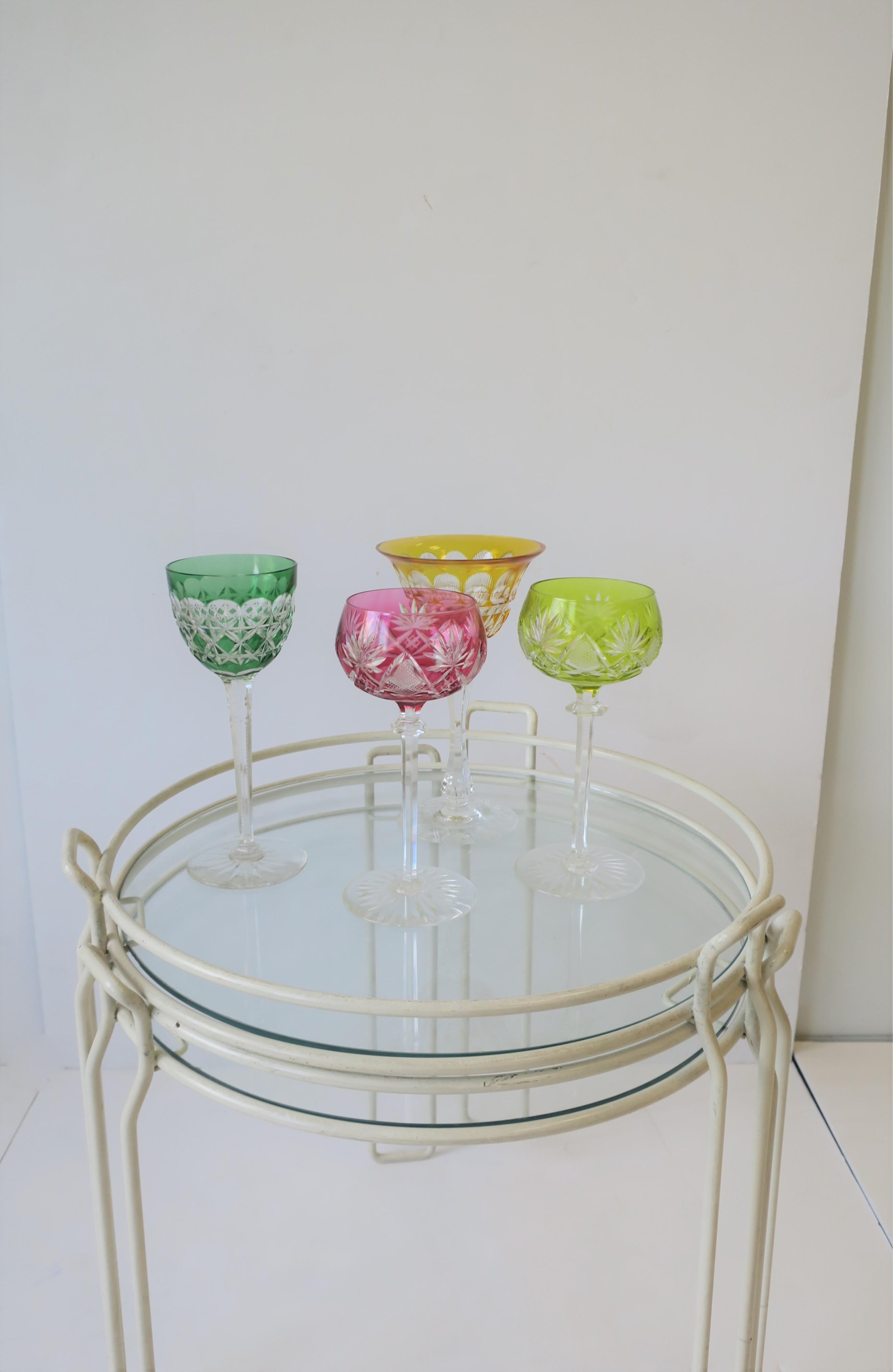 Euro Czech Bohemian Crystal Wine or Cocktail Glasses 5