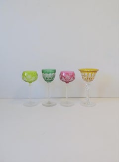 Euro Czech Bohemian Crystal Wine or Cocktail Glasses