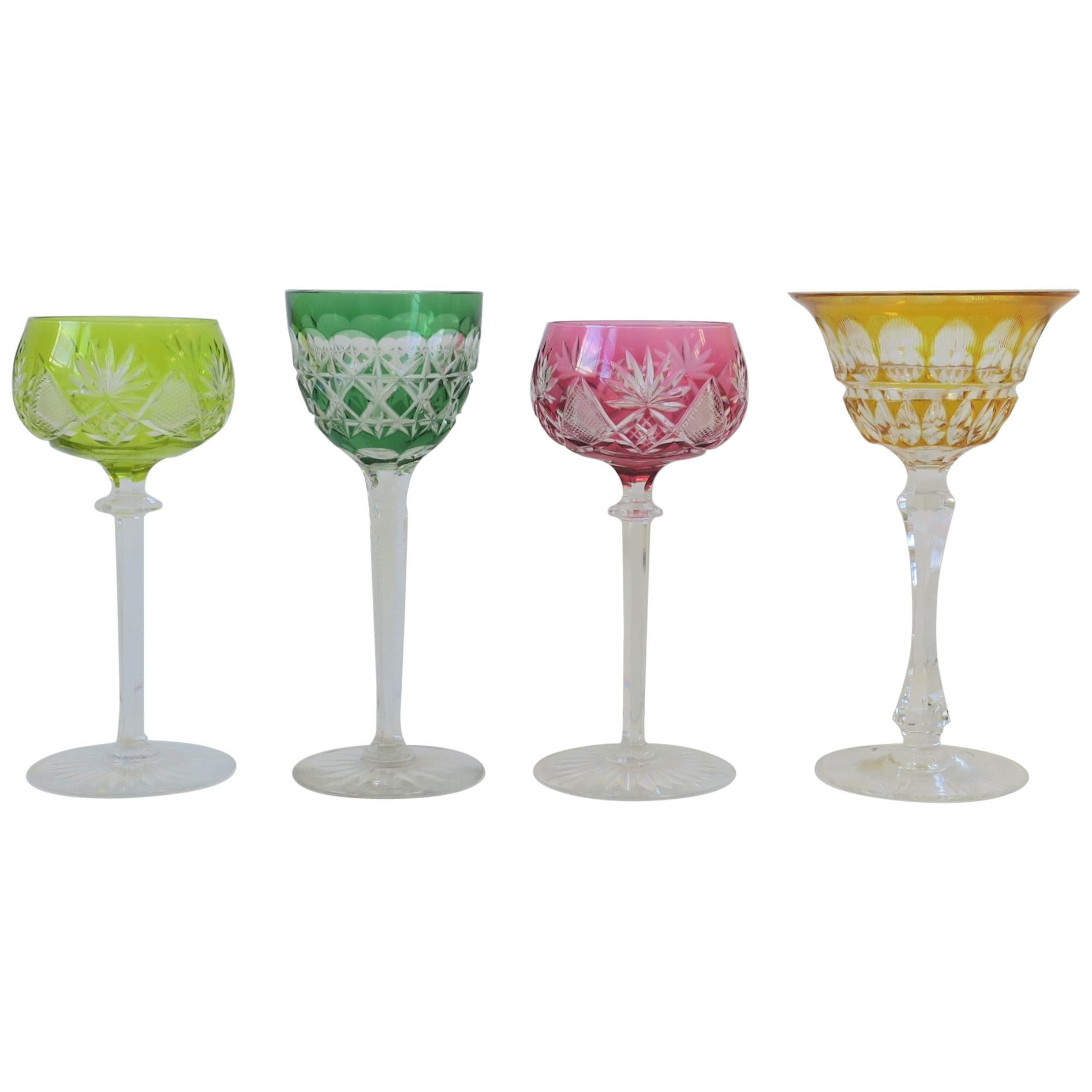 Euro Czech Bohemian Crystal Wine or Cocktail Glasses