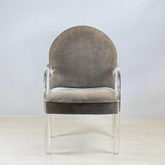 Juego de 4 cómodas sillas de mesa de juego de Lucite de Leon Rosen para Pace Collection