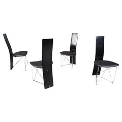 Ensemble de 4 chaises de salle à manger Concord avec sièges en cuir par Torstein Flatøy pour Bahus