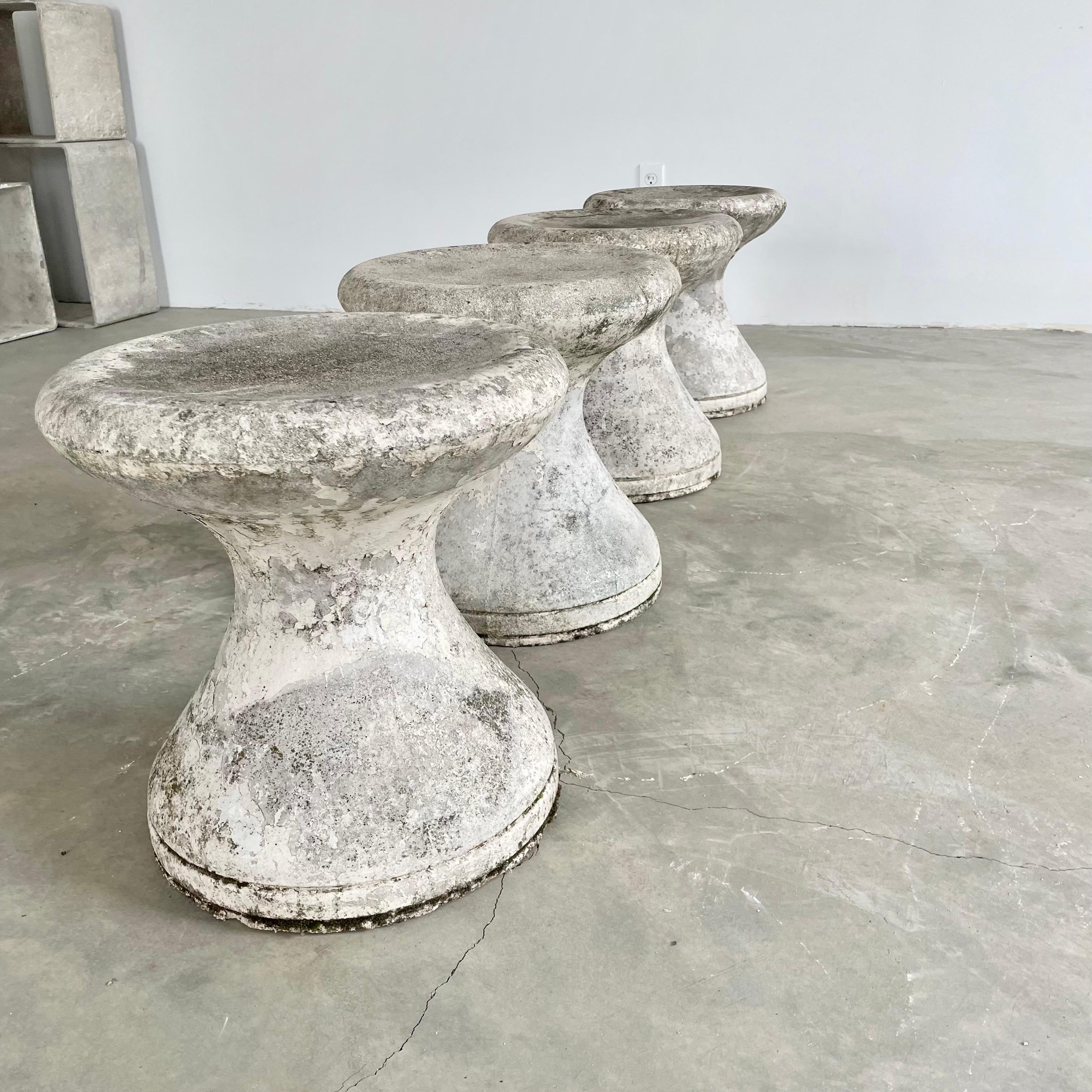 Set of 4 Concrete Stools, 1970s France For Sale 5