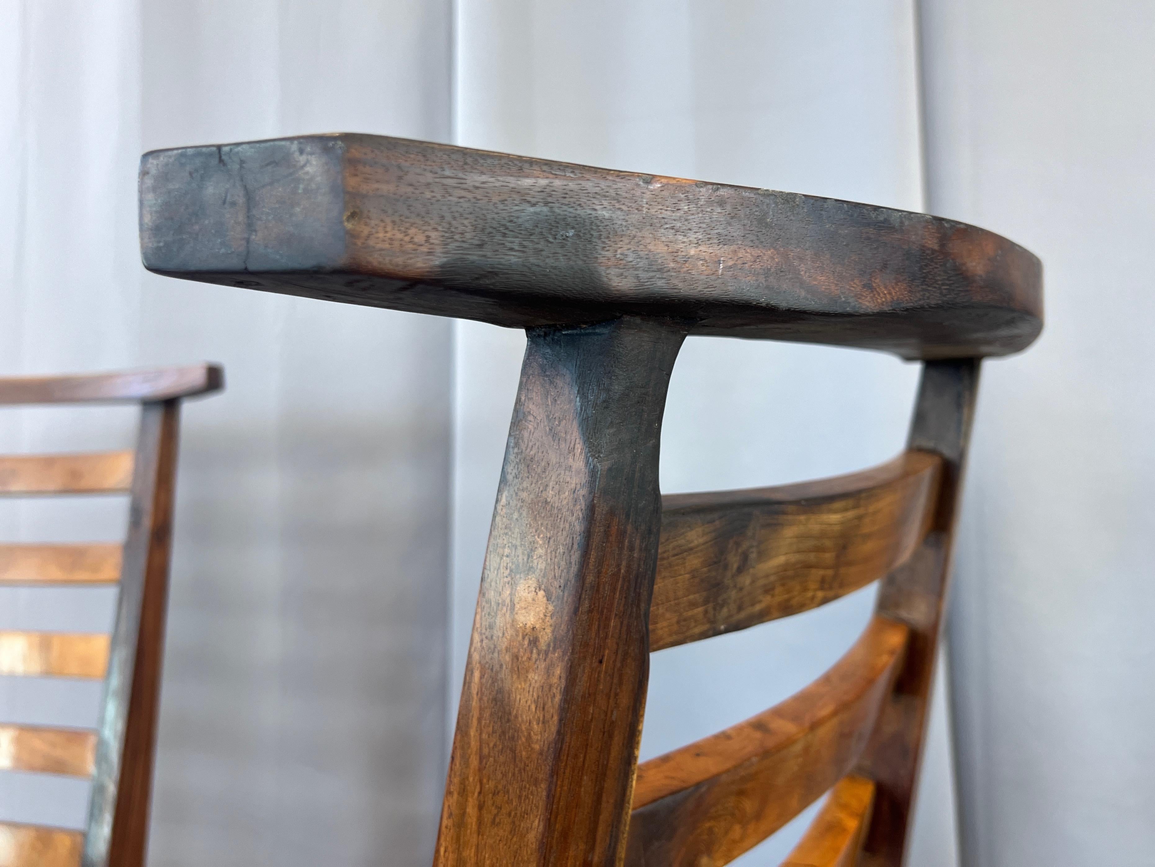 Ensemble de 4 chaises de salle à manger de style conoid en teck à la manière de Nakashima, fin des années 1960 en vente 11