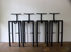 Set of 4 Contemporary Modern Phillip Stark Metal Serapis Barstools Aleph Ubik