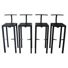 Set of 4 Contemporary Modern Phillip Stark Metal Serapis Barstools Aleph Ubik