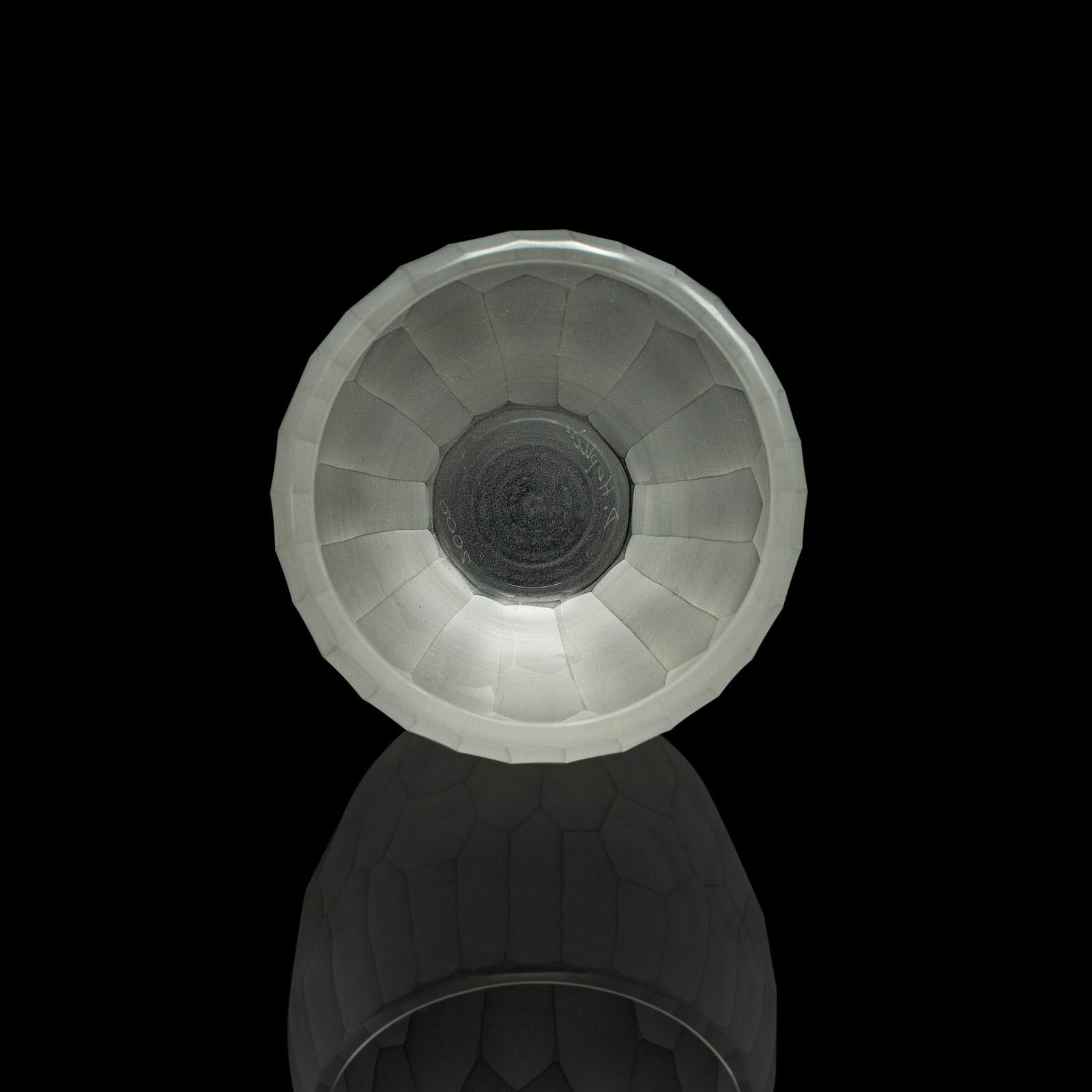 Set of 4 Contemporary Wimbledon Spirit Tumblers, Frosted Cordial Glasses, Signed For Sale 2