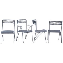 Set of 4 Cool Mid-Century Modern Maurizio Tempestini for Salterini Ribbon Chairs