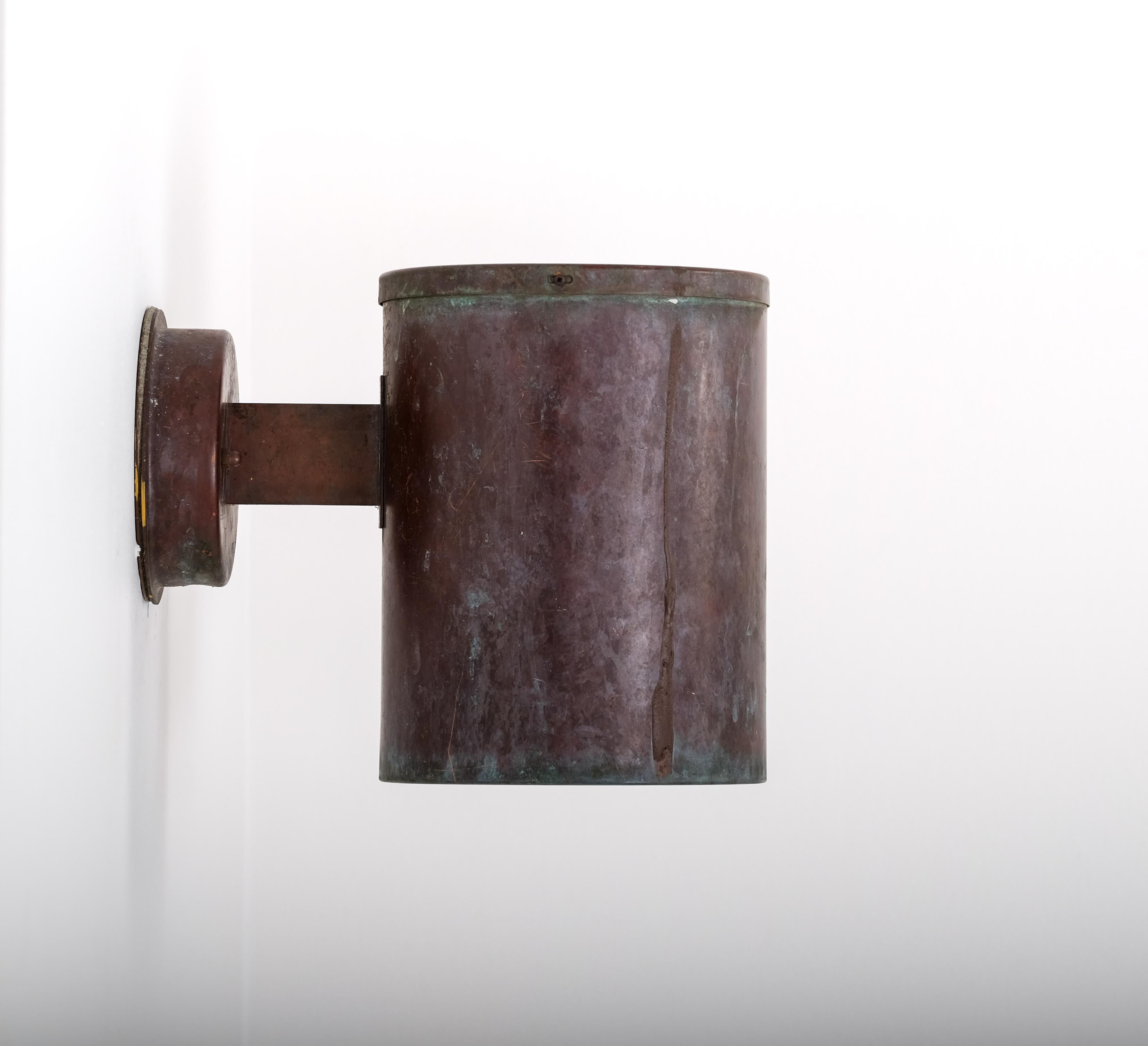 Copper Wall Lamp by Fagerhults, 1970s In Good Condition For Sale In Stockholm, SE