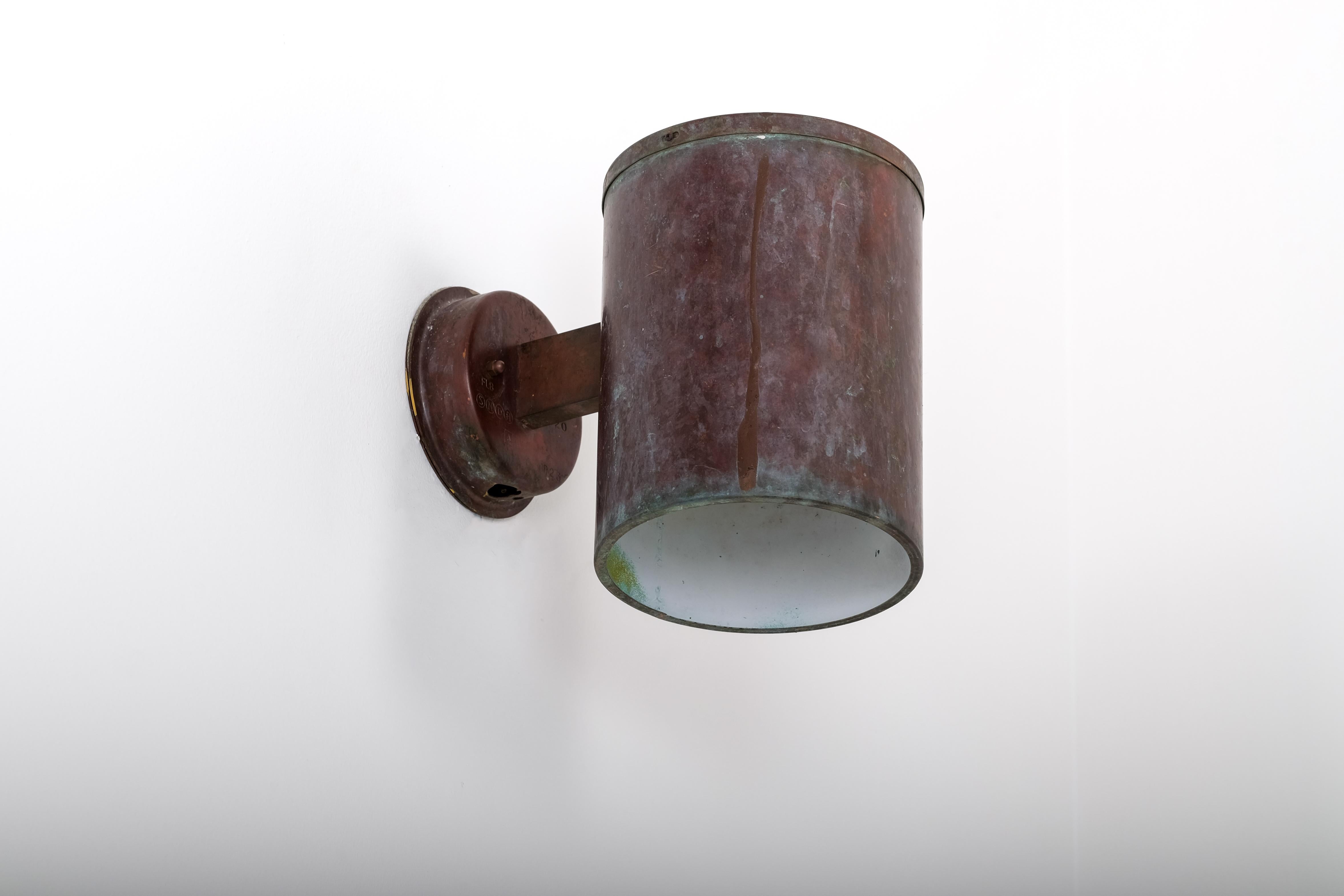 Late 20th Century Set of 2 Copper Wall Lamps by Fagerhults, 1970s For Sale