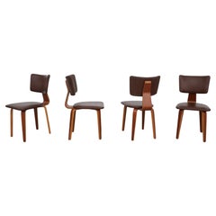 Set of 4 Cor Alons Bent Wood Dining Chairs