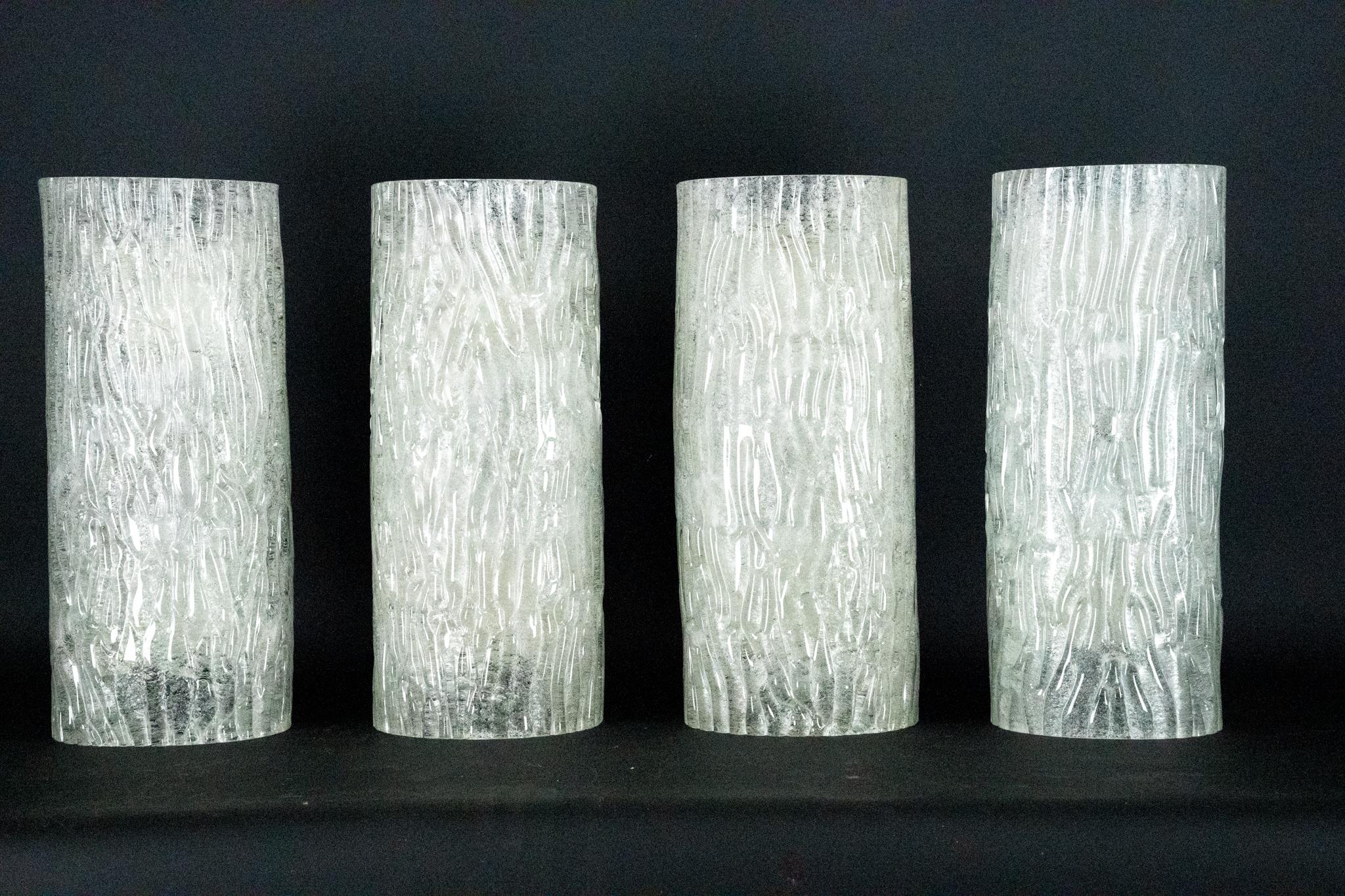 Juego de 4 apliques Corteccia de Toni Zuccheri para Venini, años 60 en venta 3
