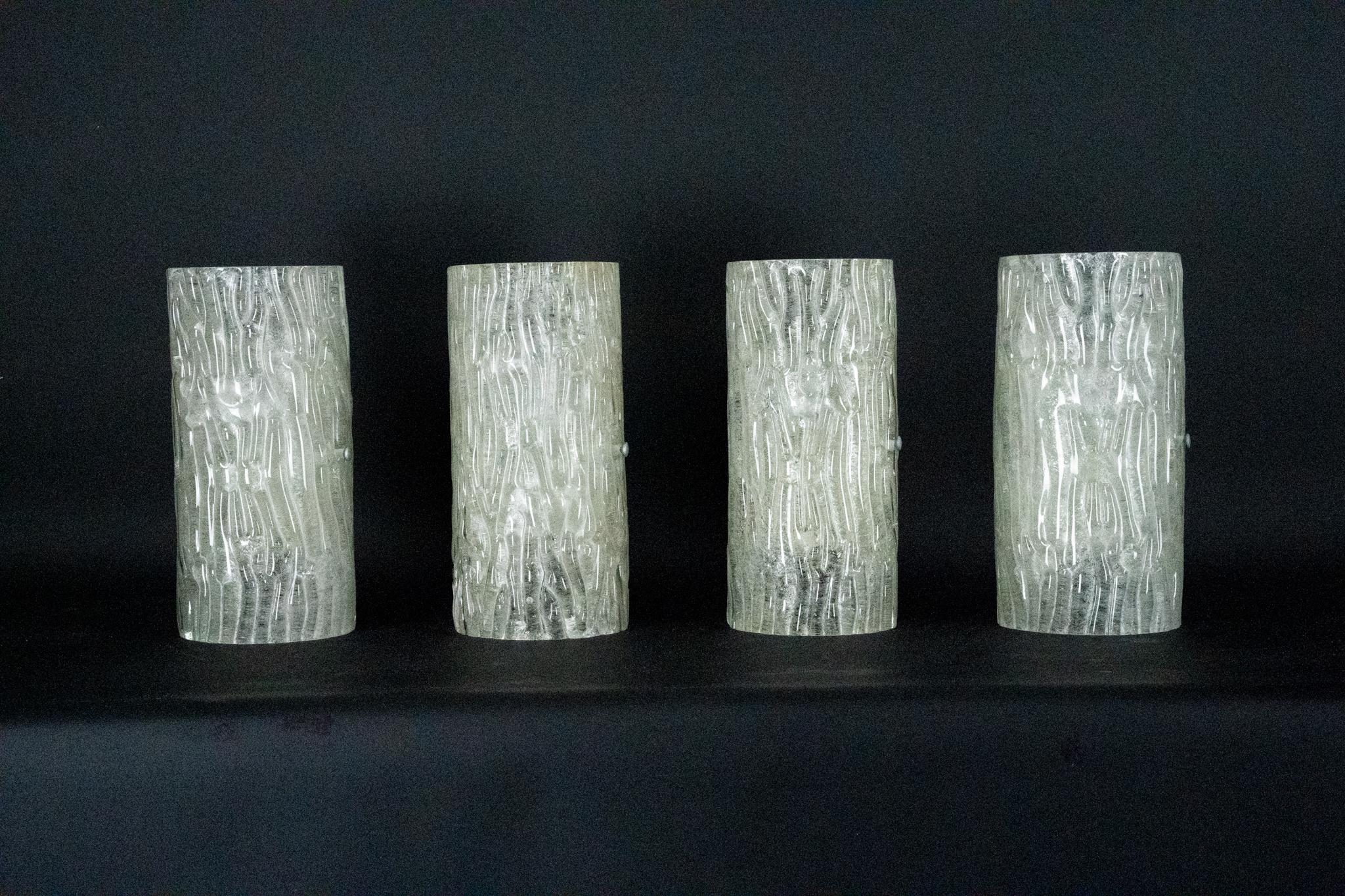 Juego de 4 apliques Corteccia de Toni Zuccheri para Venini, años 60 en venta 8