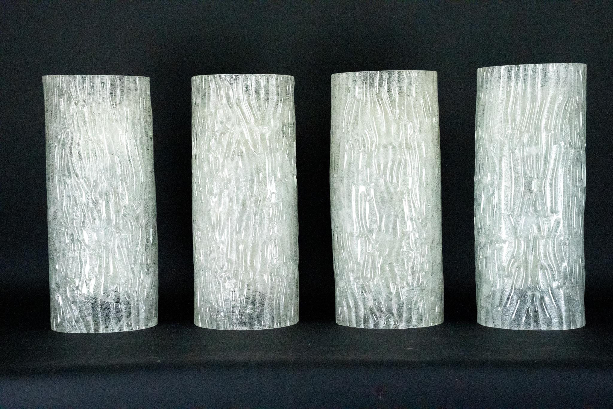 Juego de 4 apliques Corteccia de Toni Zuccheri para Venini, años 60 Moderno de mediados de siglo en venta
