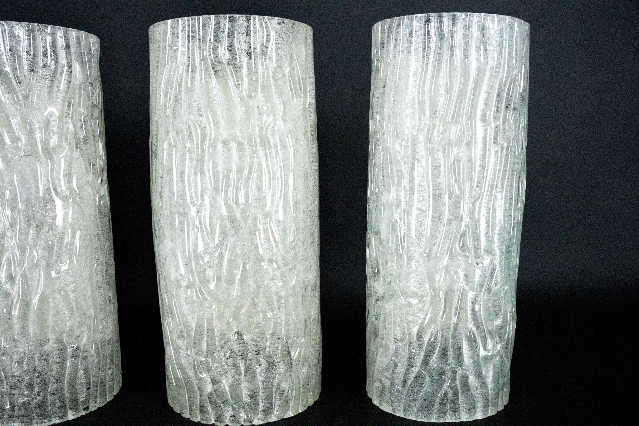 Juego de 4 apliques Corteccia de Toni Zuccheri para Venini, años 60 Cristal de Murano en venta