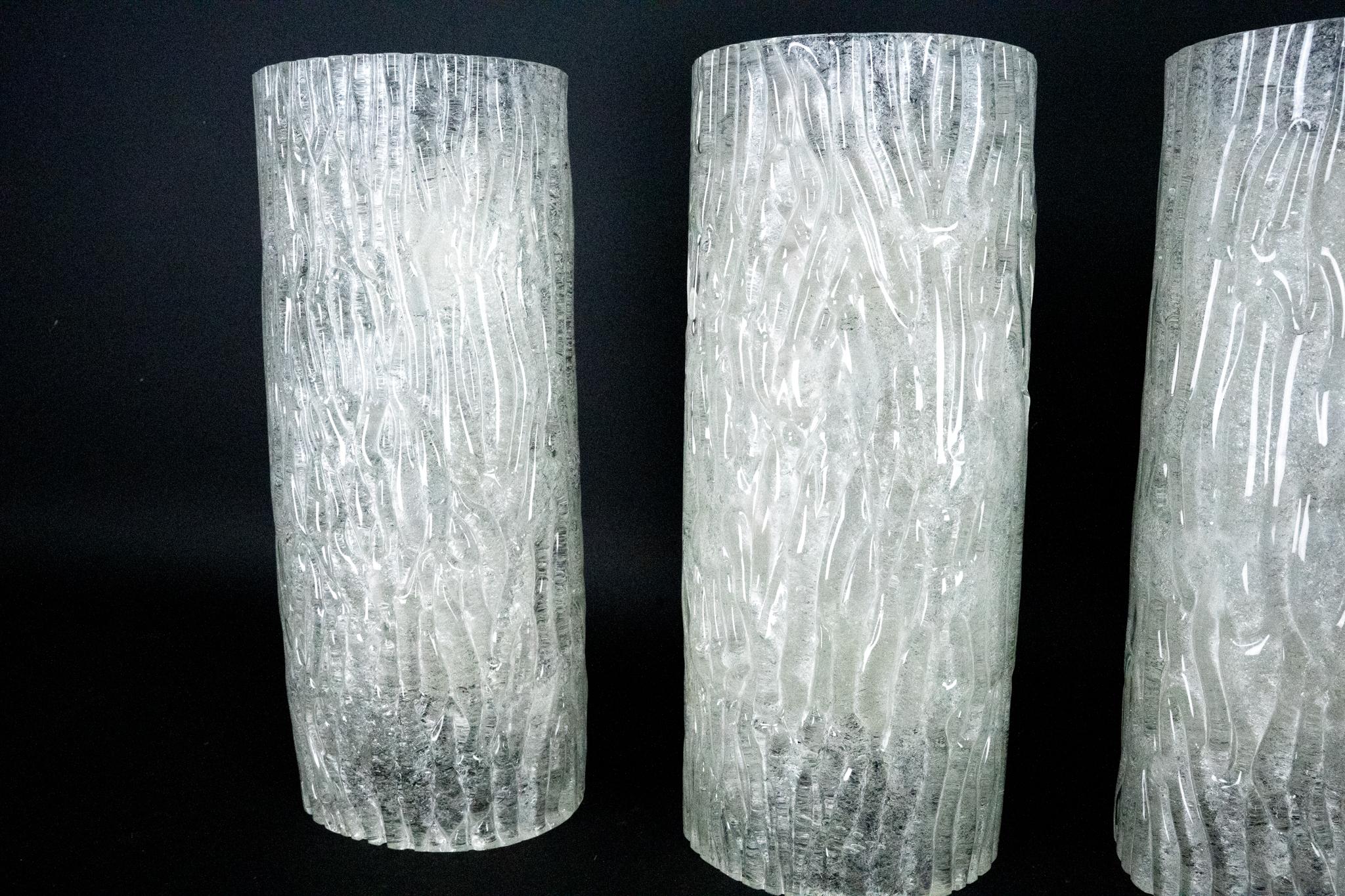 Juego de 4 apliques Corteccia de Toni Zuccheri para Venini, años 60 en venta 1