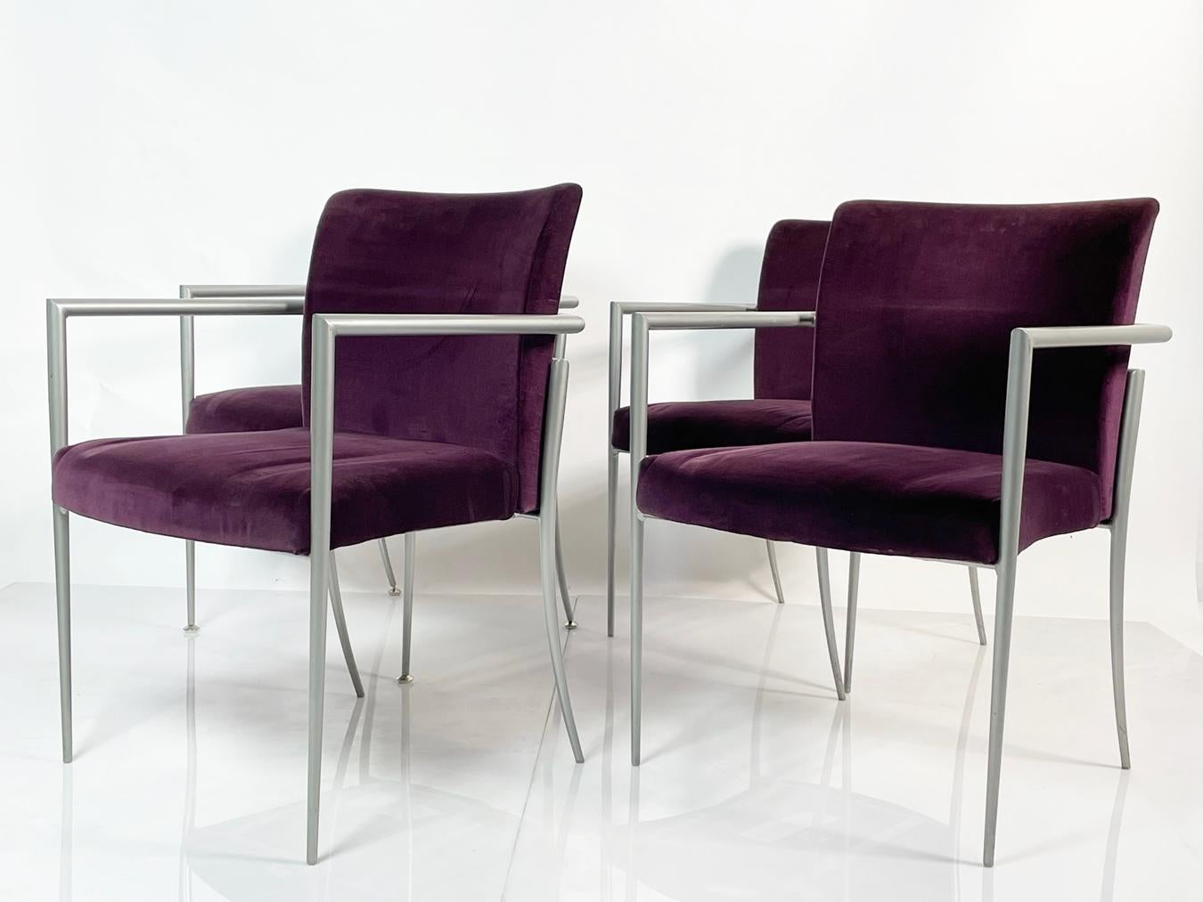 Set of 4 Cortona Chairs by Joe Ricchio for HBF In Good Condition For Sale In Los Angeles, CA