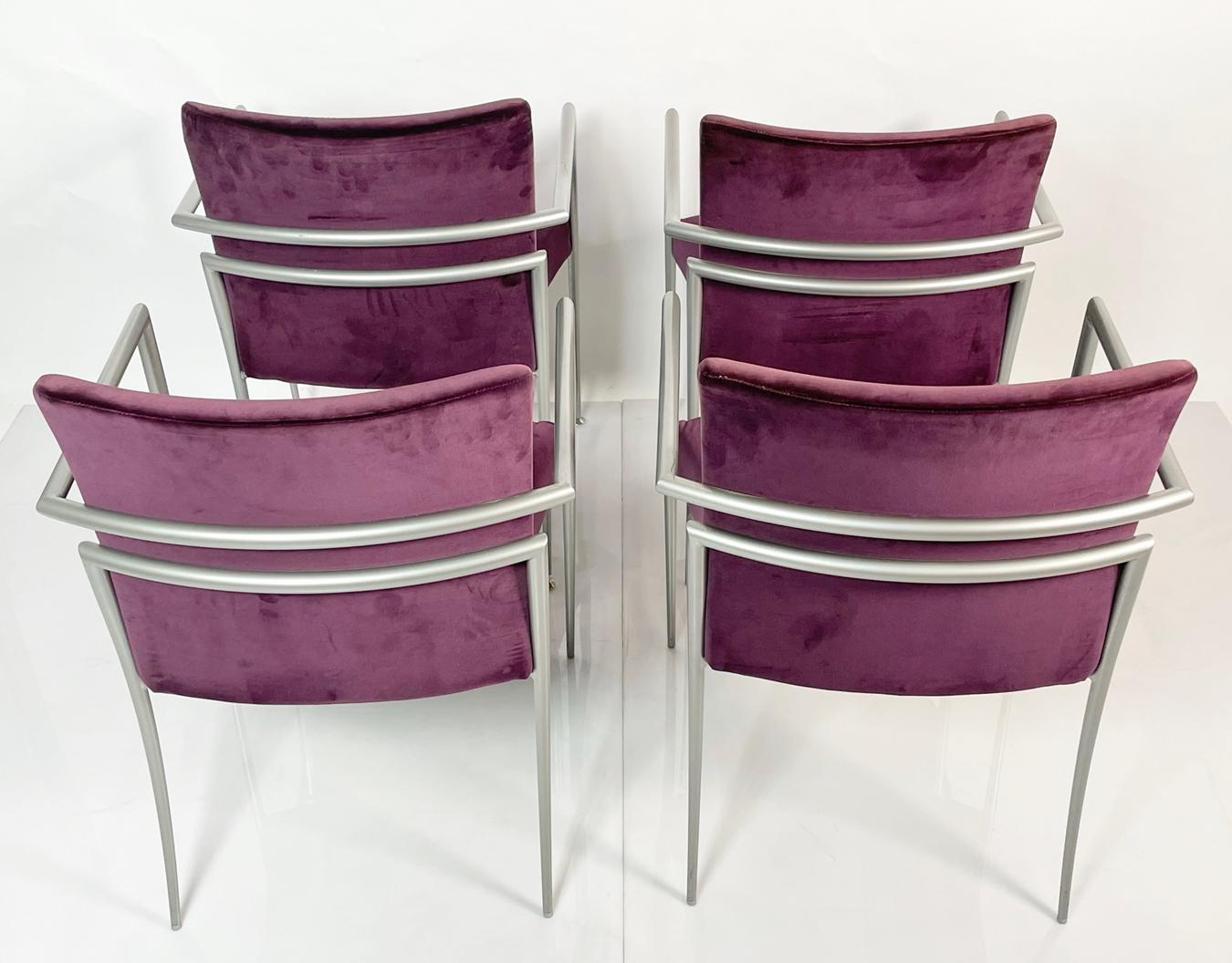 XXIe siècle et contemporain Ensemble de 4 chaises Cortona de Joe Ricchio pour HBF en vente
