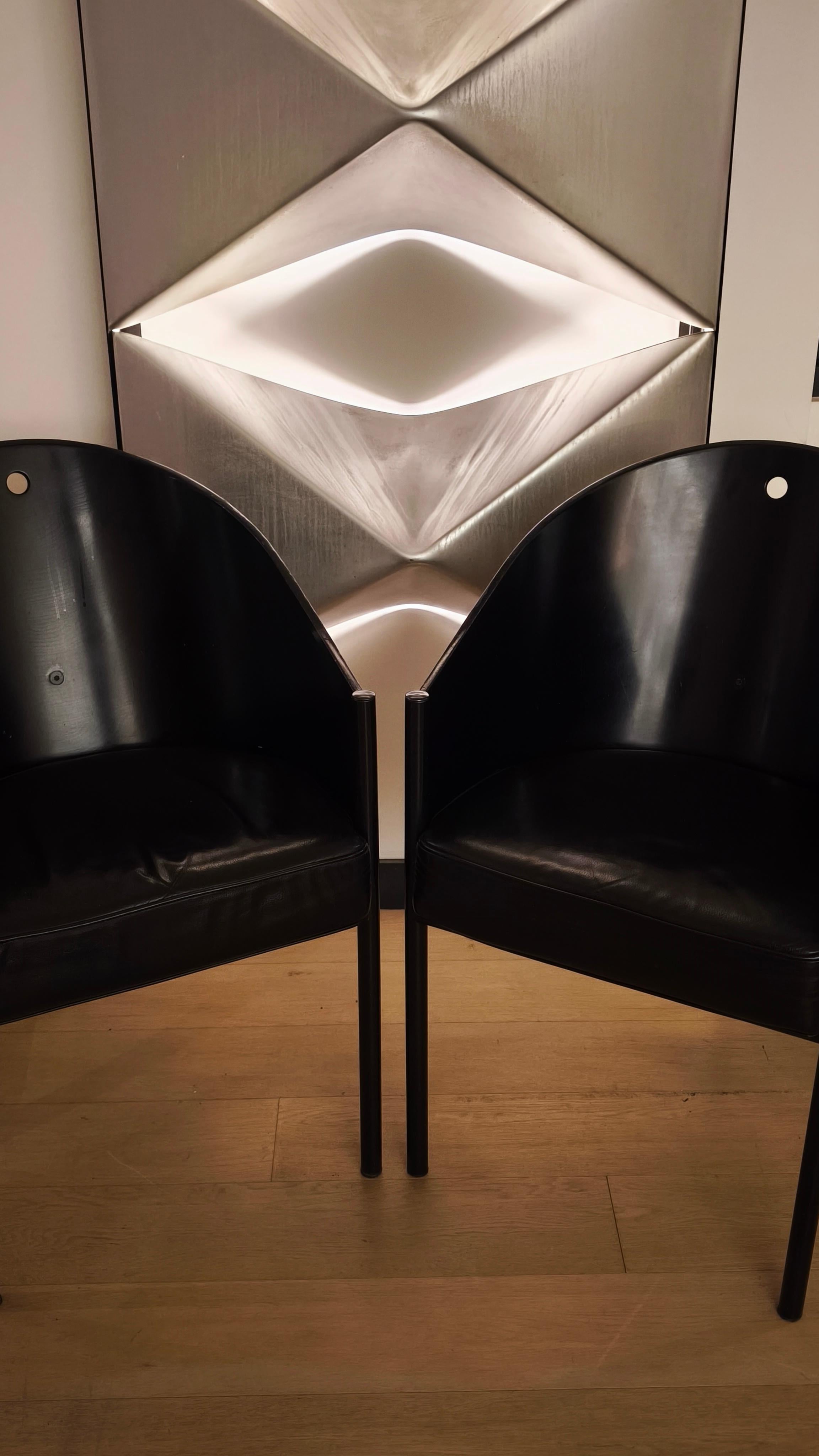Fine XX secolo Set di 4 sedie Costes Philippe Starck, Driade, Aleph, anni '80, Francia, 1982 in vendita
