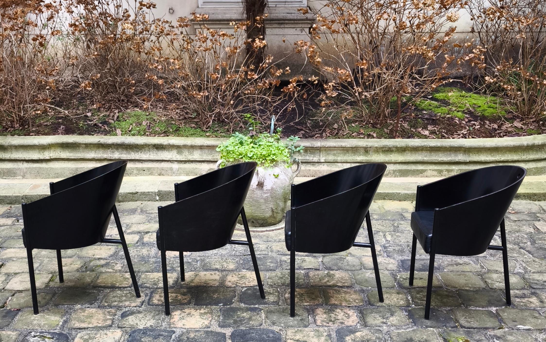 Set di 4 sedie Costes Philippe Starck, Driade, Aleph, anni '80, Francia, 1982 in vendita 3