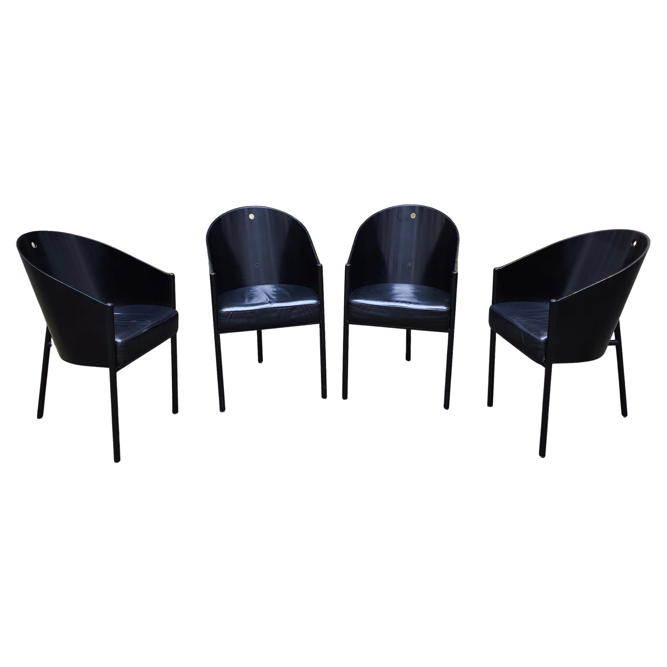 Set of 4 Costes Philippe Starck chairs, Driade, Aleph, 1980s, France, 1982