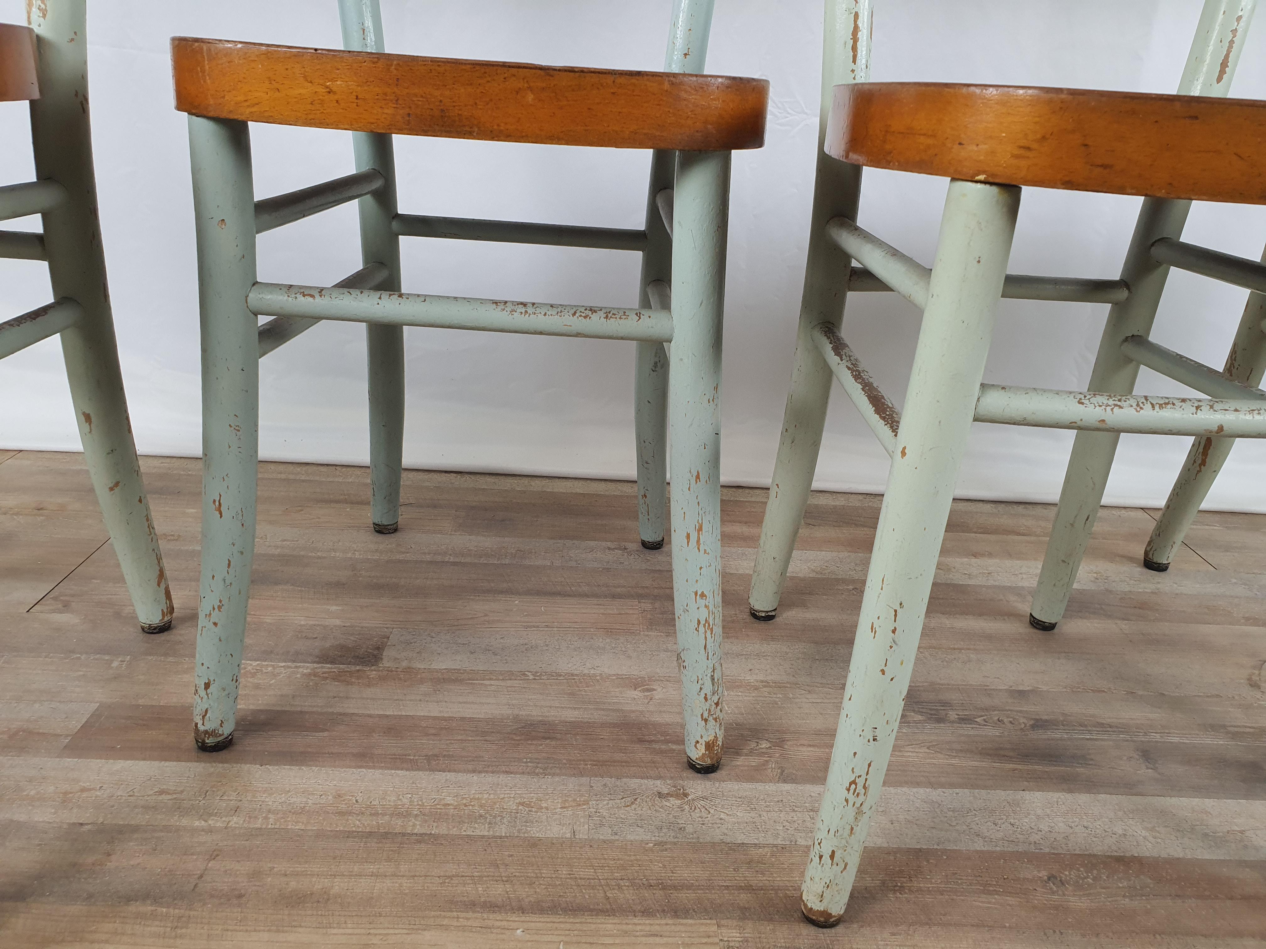 Set of 4 Country Chic Bistro Chairs 9