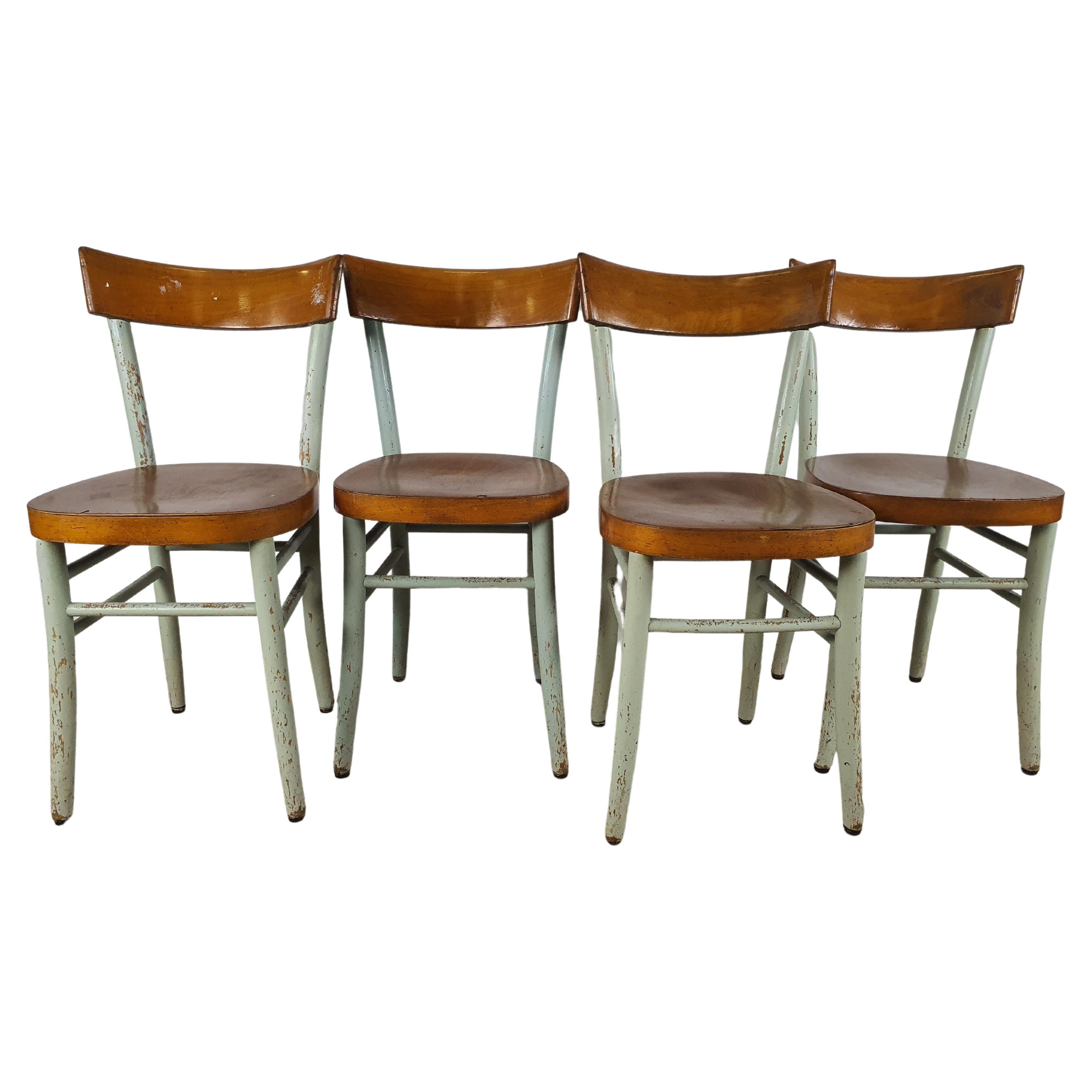 Set of 4 Country Chic Bistro Chairs