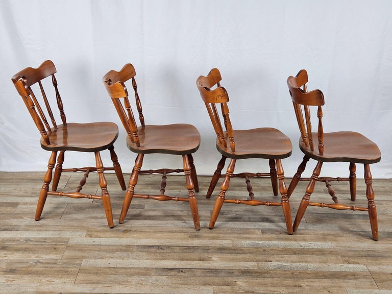 Set of 4 Country Style Chairs from the 80s For Sale at 1stDibs