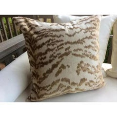 Set of 4 Cowtan & Tout Animal Print Designer Pillow in "Ocelot" and "Rajah"