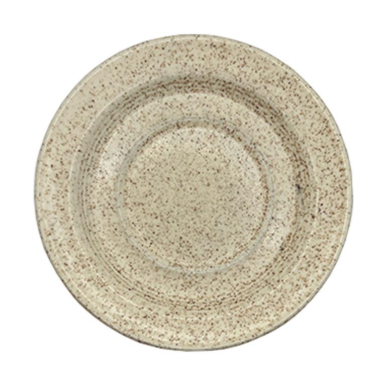 Set of 4 Homer Laughlin Speckled Salad or Bread Plates – Classic American Stoneware, 1983

Step into the rich history of American pottery with this charming set of 4 vintage Homer Laughlin stoneware plates. Crafted in 1983, these speckled