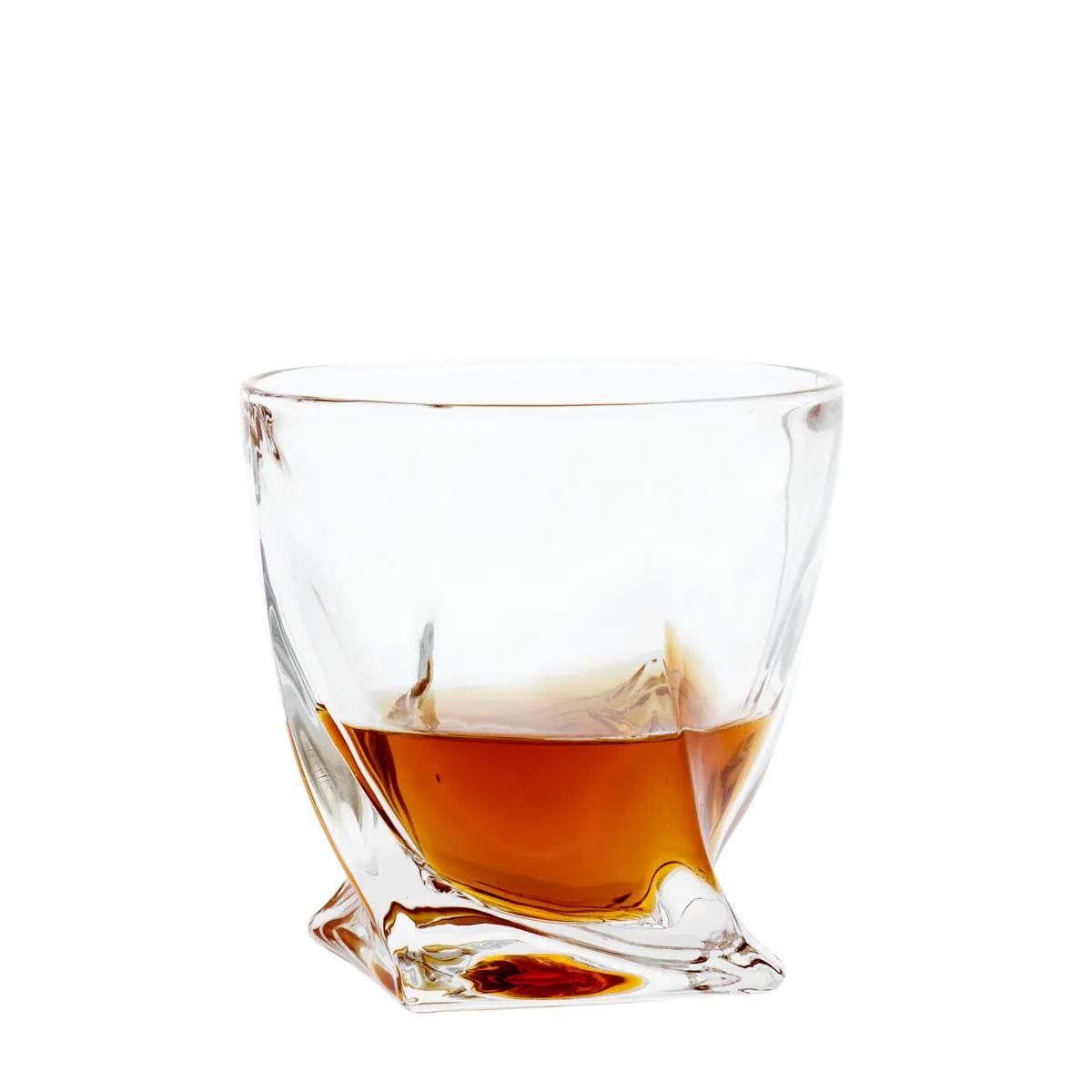Vetro Set di 4 decanter in cristallo e 8 bicchieri, un set magnifico. in vendita