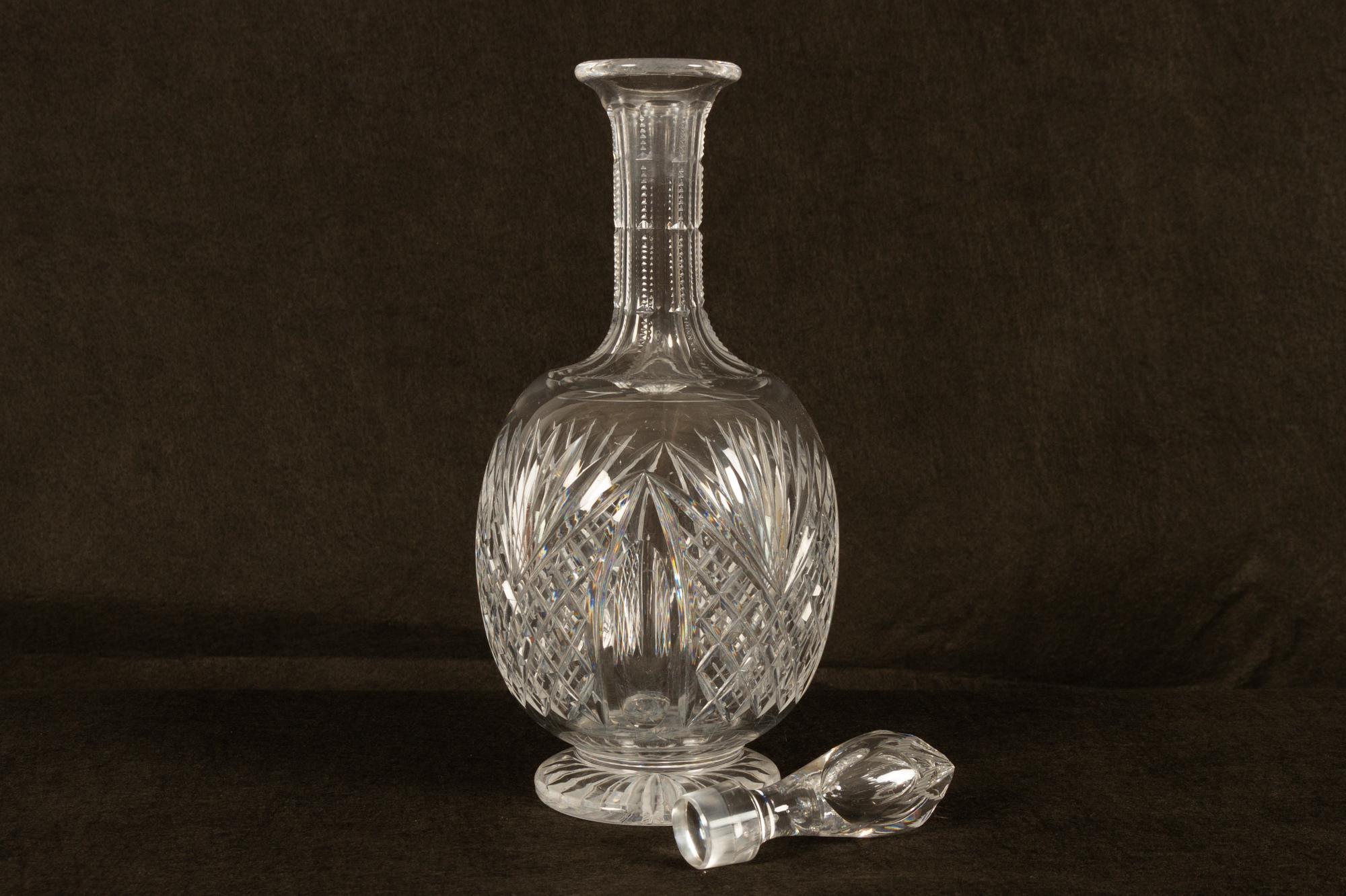 Set of 4 Crystal Decanters, Mid-20th Century In Good Condition In Asaa, DK