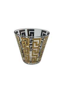 Set of 4 Culver Greek Key Old Fashioned Glasses