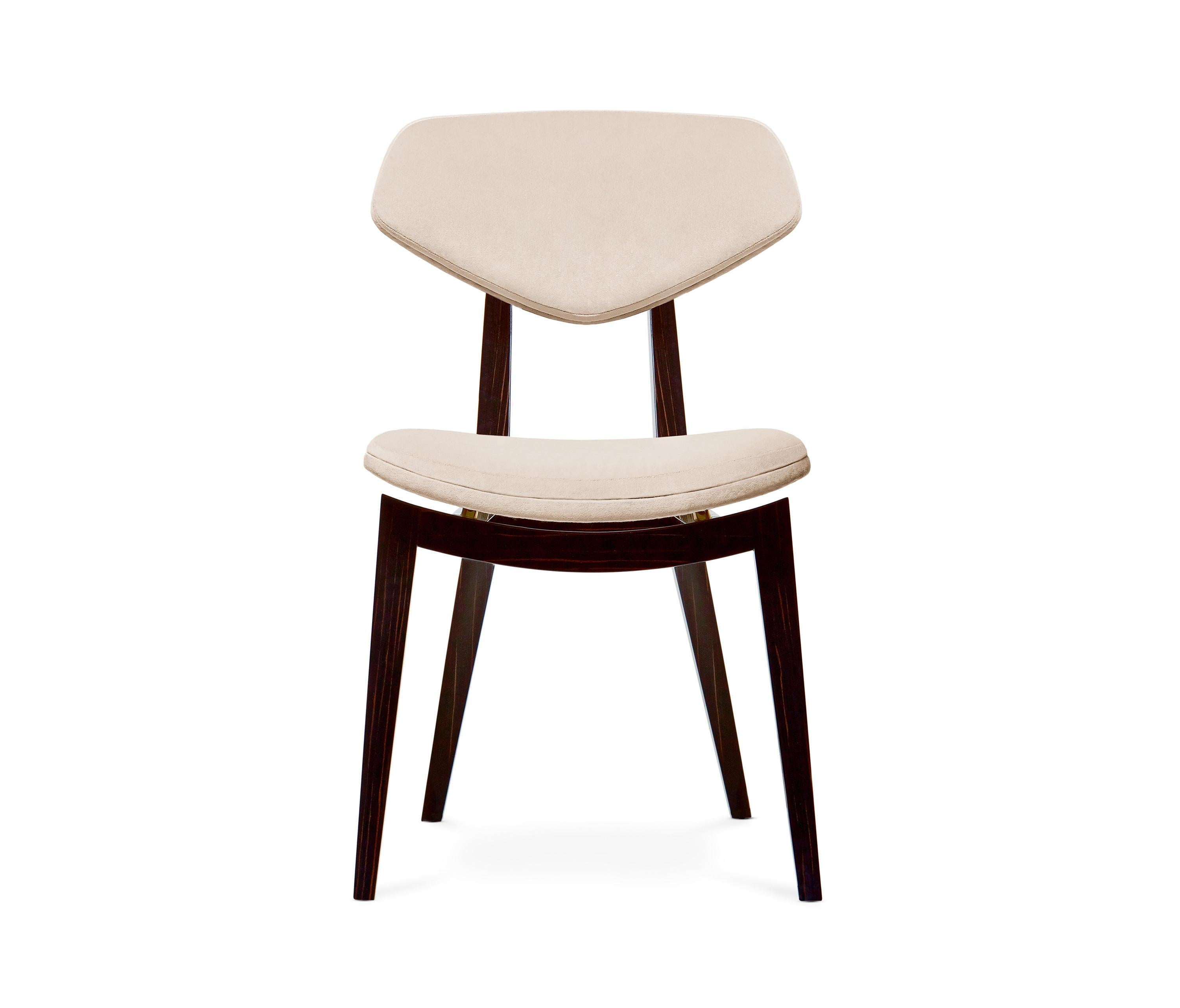 Hand-Crafted Set of 4 Customizable Retro Style Dining Chairs For Sale