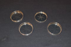 Set of 4 Cut Glass Coasters