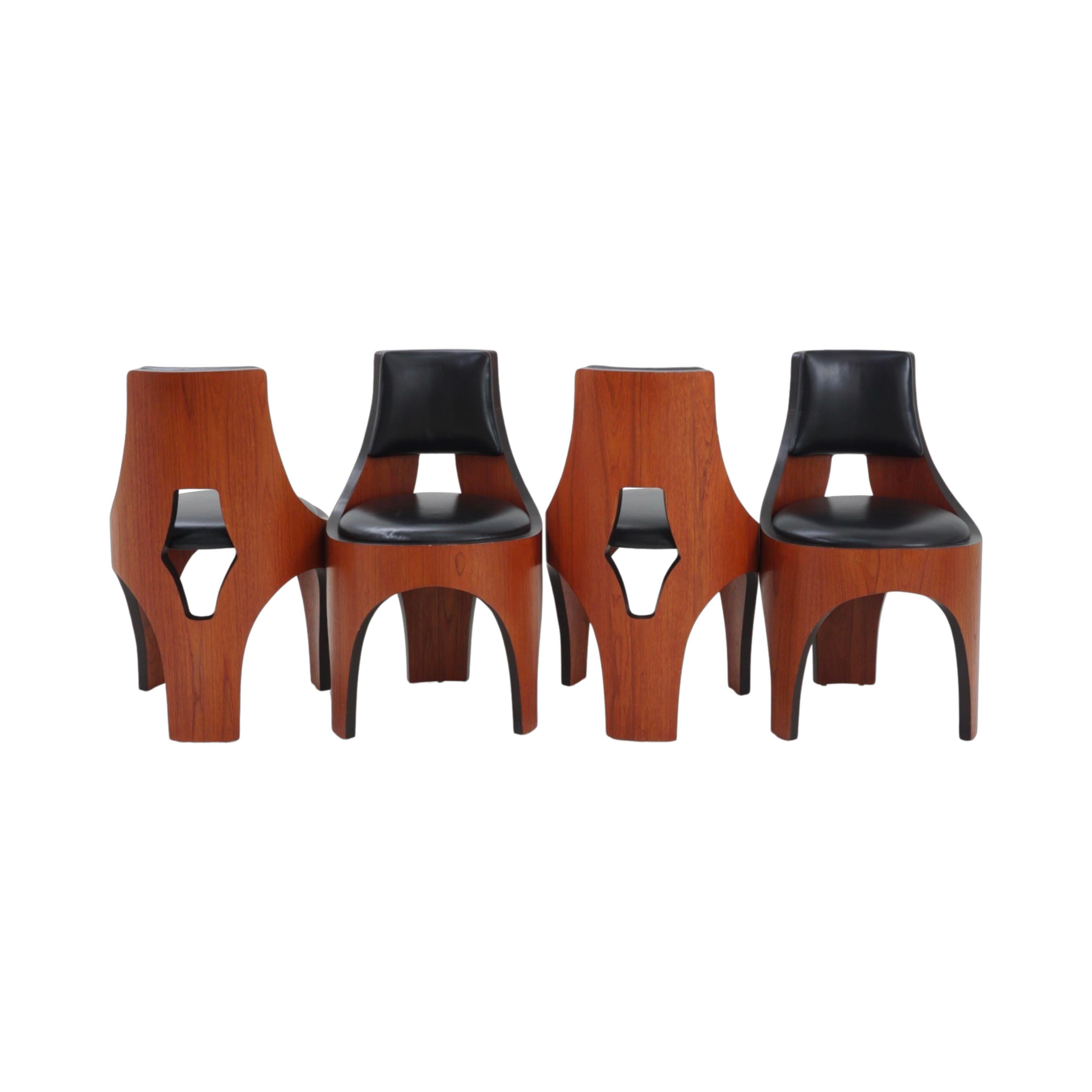 Fabriquées avec précision et souci du détail, ces chaises de salle à manger témoignent du talent de Henry P. Glass pour allier forme et fonction. Non seulement ils sont élégants sous tous les angles, mais ils constituent également un endroit