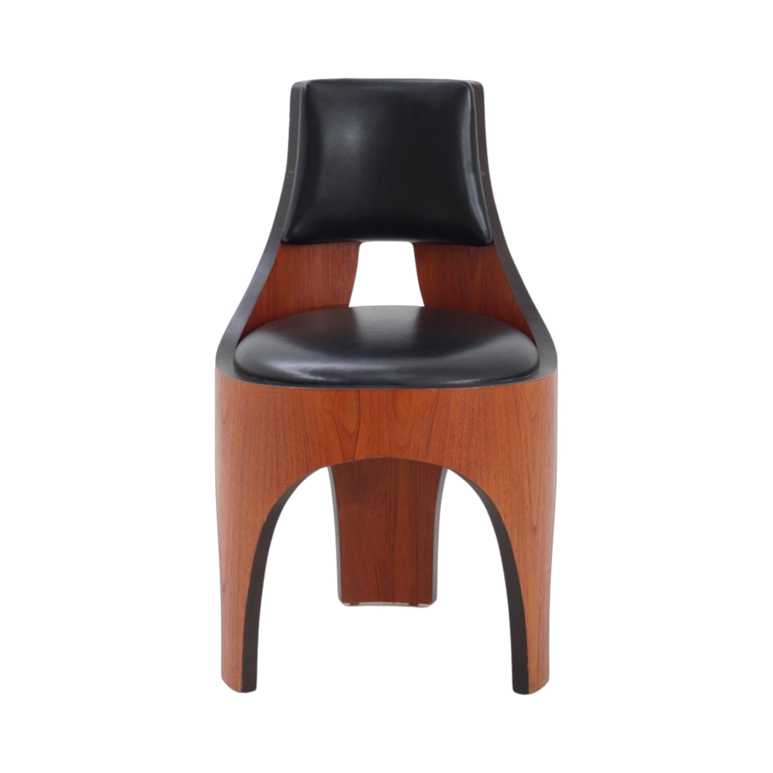 Veneer Set of 4 Cylindra Chairs by Henry P. Glass, 1966 For Sale
