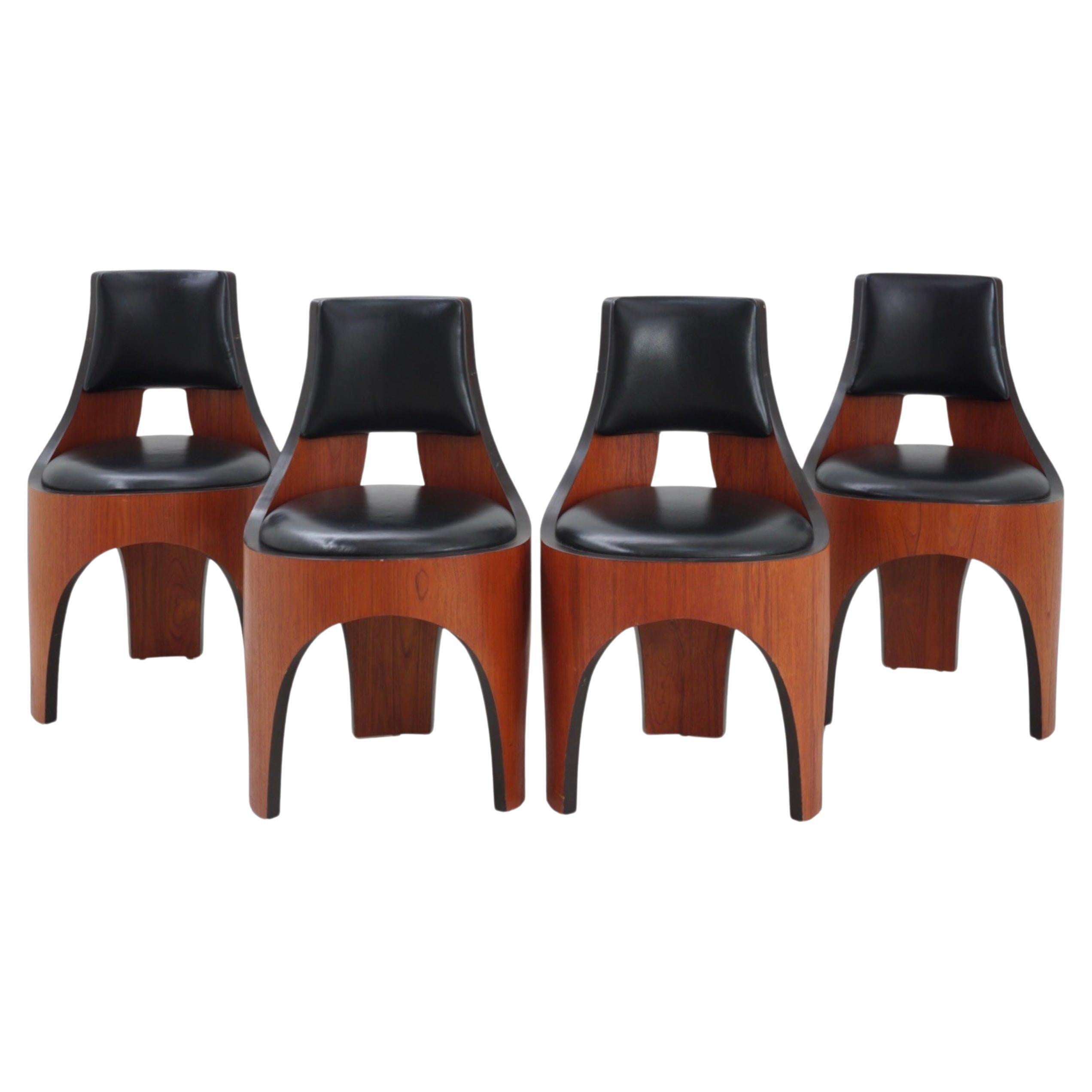 Ensemble de 4 chaises Cylindra d'Henry P. Glass, 1966