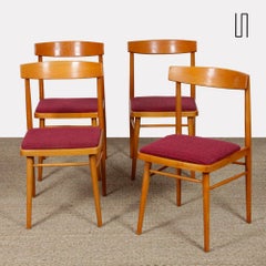Set of 4 Czech chairs produced by Ton, 1970s