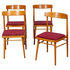 Set of 4 Czech chairs produced by Ton, 1970s