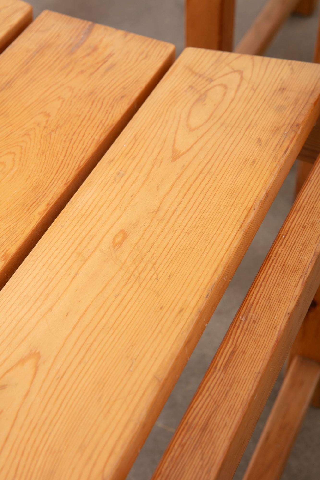 Set of 4 Danish Brutalist Pine Dining Chairs Bon état - En vente à New York, NY