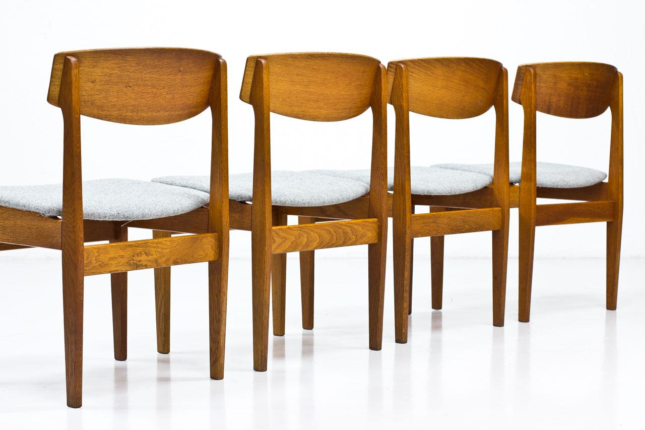 Wool Set of 4 Danish Chairs by Jørgen Baekmark for FDB, 1950s
