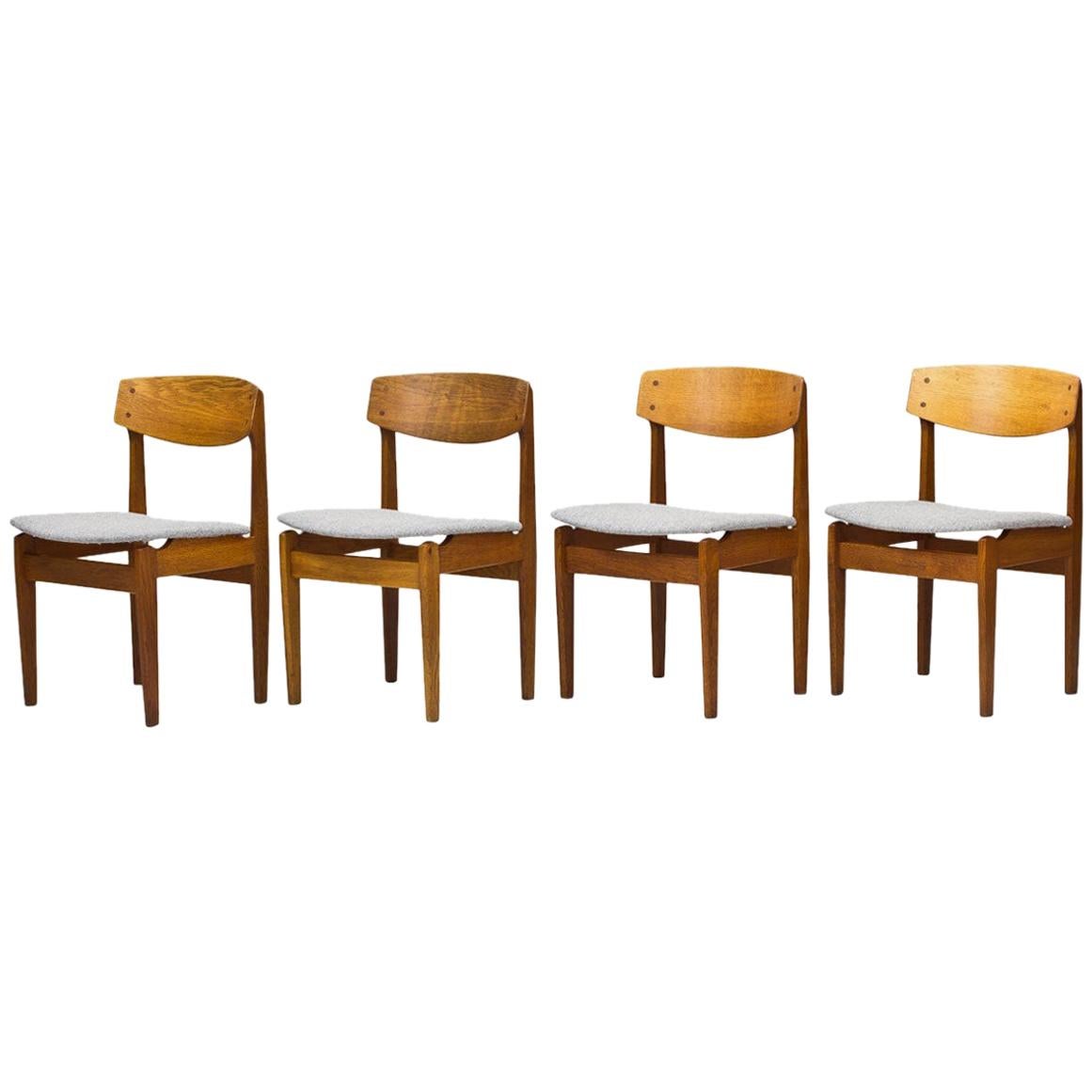 Set of 4 Danish Chairs by Jørgen Baekmark for FDB, 1950s