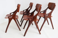 Set of 4 Danish design dining chairs by Arne Hovmand Olsen 1950 for Mogenskold