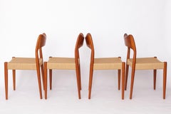 Set of 4 Danish Dining Chairs by Arne Hovmand-Olsen for Mogens Kold, 1960s Mid C