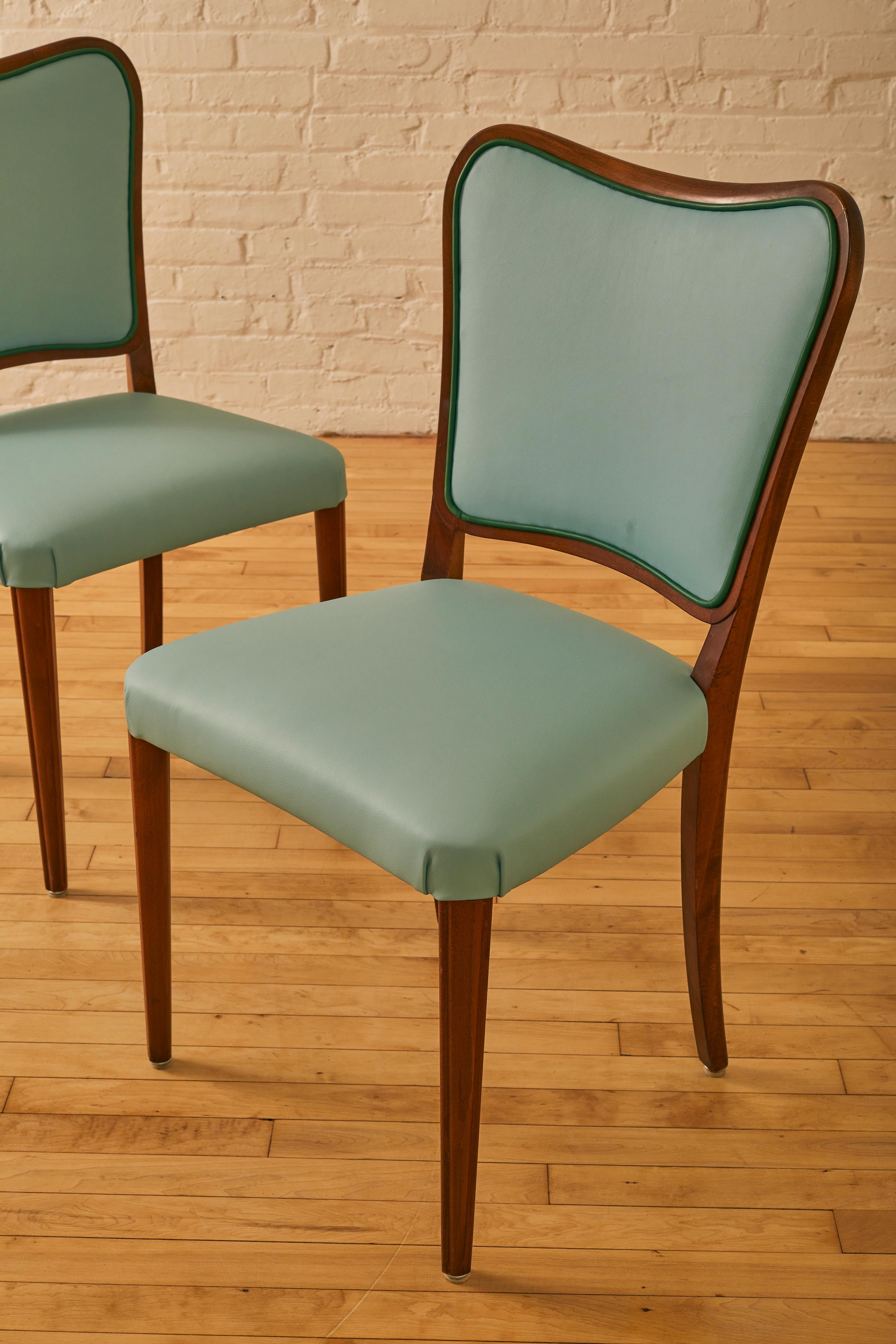 Leather Set of 4 Danish Dining Chairs