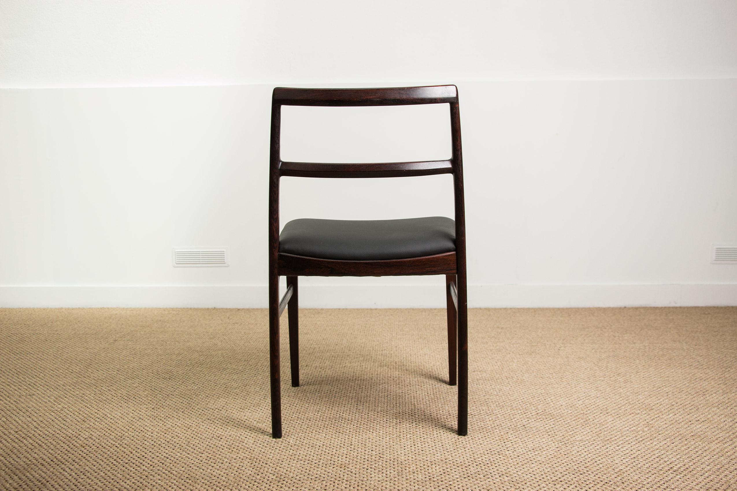 Set of 4 Danish dining chairs, model 420 by Arne Vodder for Sibast 1960.  1