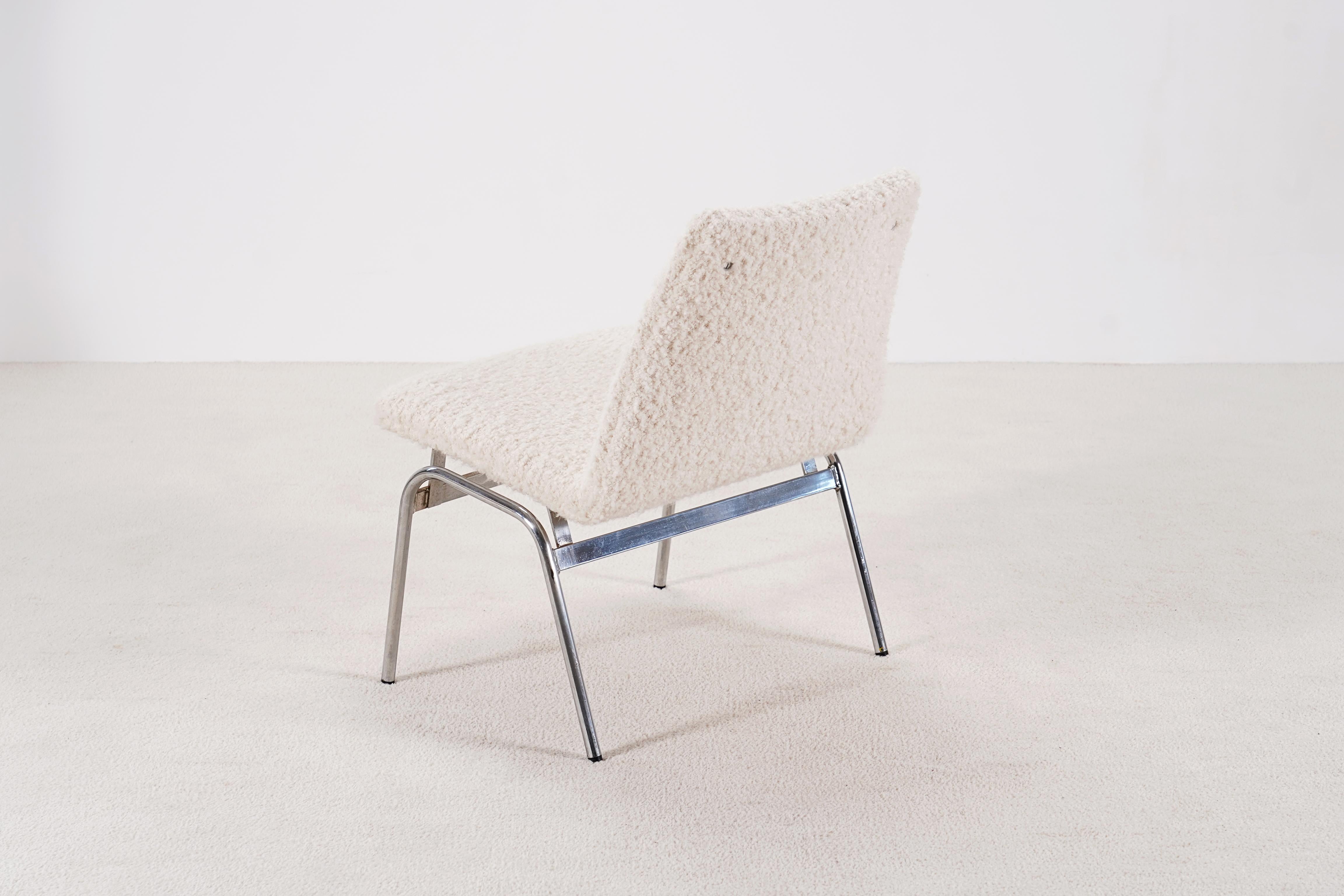 Ensemble de 4 fauteuils danois, tissus Bouclé, 1970 en vente 1