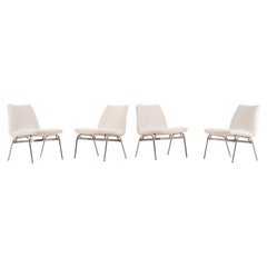 Set of 4 Danish Easy Chairs, Bouclé fabrics, 1970